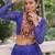Vibrant Bandhej Printed Royal Blue Lehenga with Embroidered Blouse