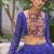 Vibrant Bandhej Printed Royal Blue Lehenga with Embroidered Blouse
