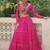 Vibrant Bandhej Printed Pink Lehenga with Embroidered Blouse
