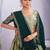 Radiant Olive Green Lehenga with Peacock Motif Border and green Dupatta