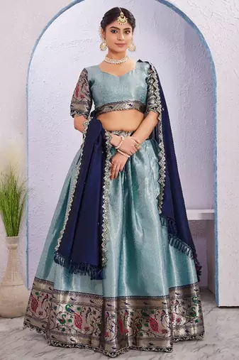 Graceful Navy Blue Designer Lehenga choli