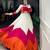 Vibrant Color-Blocked Lehenga with Elegant Crop Top