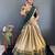 Elegant South Indian Traditional Lehenga in Olive Green and Gold