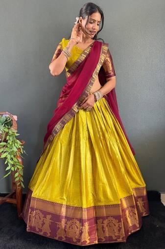 Regal Charm Lehenga choli in South Indian Silk