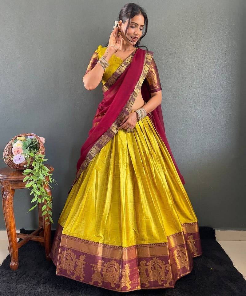 Regal Charm Lehenga choli in South Indian Silk