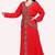 Glamorous Georgette Red Stitched Kaftan with Matching Belt & Handwork Embroidery Detailing