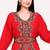 Glamorous Georgette Red Stitched Kaftan with Matching Belt & Handwork Embroidery Detailing