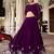 purple Georgette Sequins Embroidered Crop Top Semi Stitch Lehenga