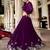 purple Georgette Sequins Embroidered Crop Top Semi Stitch Lehenga