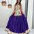 purple navratri kutchi embroidery work kurti with lehenga