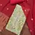 Women's olive banarasi cotton digital print & hand work unstitched dress material