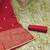 Women's olive banarasi cotton digital print & hand work unstitched dress material