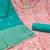 Women's pink banarasi cotton digital print & hand work unstitched dress material