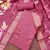 Women's wine organza embroidered handwork unstitched dress material