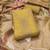 Women's mustard organza embroidered handwork unstitched dress material