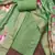 Women's pista organza embroidered handwork unstitched dress material