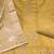 Women's mustard organza embroidered handwork unstitched dress material