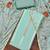 Women's sky blue premium roman cotton embroidered unstitched dress material