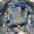 Women's blue banarasi cotton digital print & hand work unstitched dress material