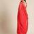 red designer ribbon work georgette saree with blouse