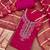 Women's magenta silk embroidered unstitched dress material