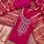 Women's magenta silk embroidered unstitched dress material