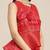 red designer ribbon work georgette saree with blouse