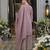 Tansu rose light lavender embroidered cotton kurta sets