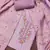 Women's lavender jam cotton embroidered handwork unstitched dress material