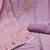 Women's lavender jam cotton embroidered handwork unstitched dress material