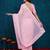 pink designer ribbon work georgette saree with blouse