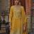 Gunja amber dark yellow embroidered chinon kurta sets