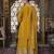 Gunja amber dark yellow embroidered chinon kurta sets