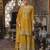 Gunja amber dark yellow embroidered chinon kurta sets