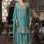 Gunja peacock dark teal embroidered chinon kurta sets