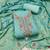 Women's turquoise jam cotton embroidered handwork unstitched dress material