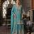 Gunja peacock dark teal embroidered chinon kurta sets