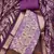 Women's purple banarasi cotton digital print & hand work unstitched dress material