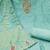 Women's turquoise jam cotton embroidered handwork unstitched dress material