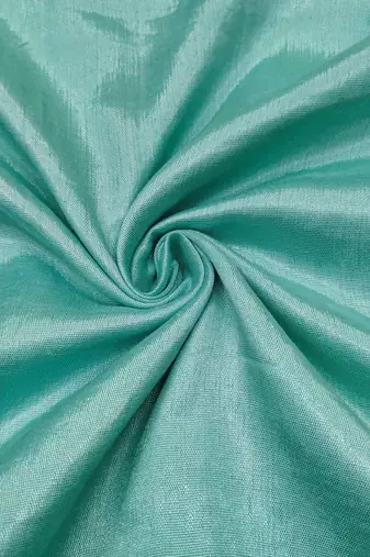 Women's turquoise jam cotton embroidered handwork unstitched dress material