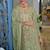 Farz pista green embroidered chinon kurta sets