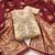 Women's beige chanderi embroidered handwork unstitched dress material