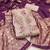 Women's lilac chanderi embroidered handwork unstitched dress material