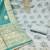 Women's sky blue chanderi embroidered handwork unstitched dress material