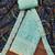 Women's sky blue premium roman cotton embroidered handwork unstitched dress material