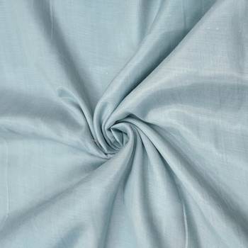 Women's sky blue chanderi embroidered handwork unstitched dress material 4