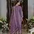Tansu orchid light purple embroidered chinon kurta sets