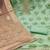 Women's mint  chanderi embroidered handwork unstitched dress material