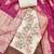 Women's cream  chanderi embroidered handwork unstitched dress material