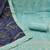 Women's sky blue premium roman cotton embroidered handwork unstitched dress material